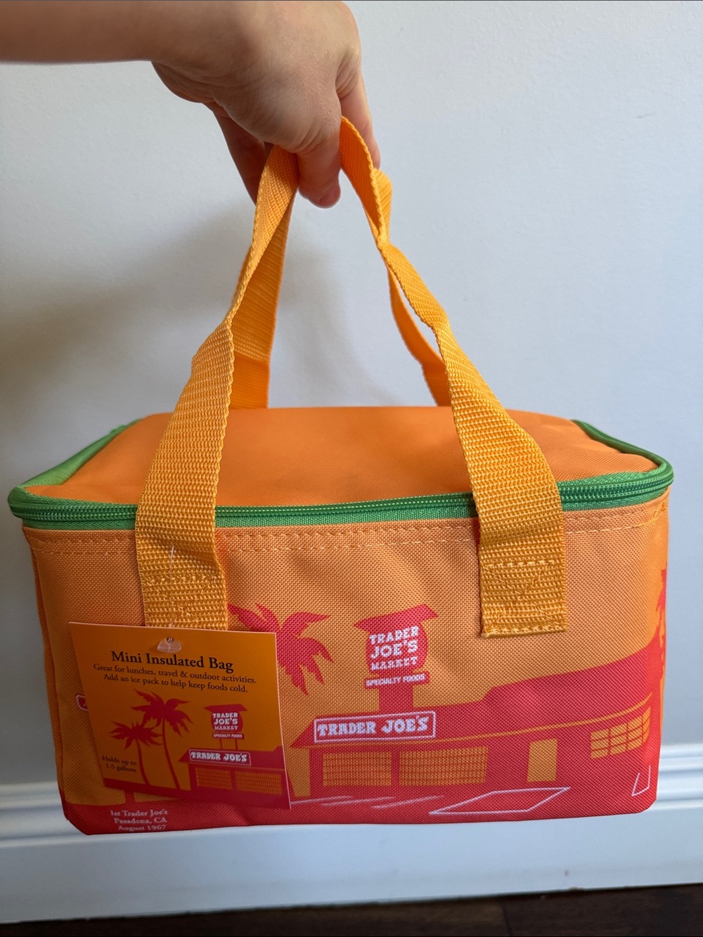 Trader Joe's Orange Mini Insulated Lunch Bag